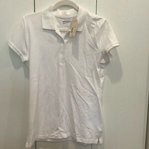 NWT Arizona Jeans white polo size L